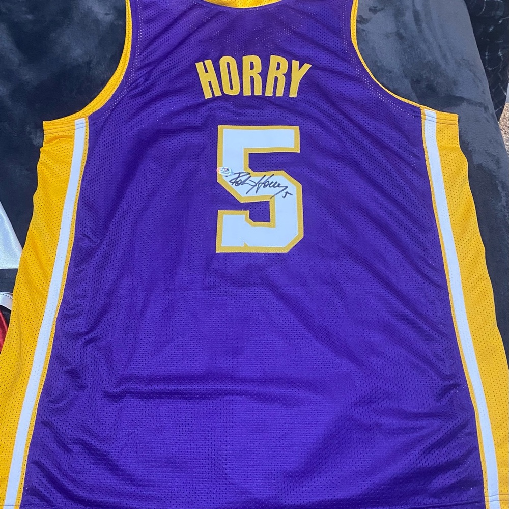 Signed Robert Horry Lakers Jersey